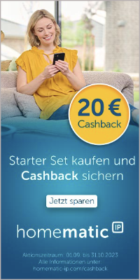 Homematic IP Cashback Aktion 2023 Homematic IP Cashback Aktion 2023