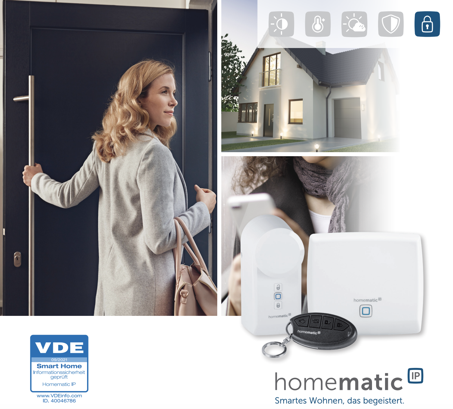 Homematic IP Smart Home Set Türschloss, Access Point + Türschlossantrieb, Smart Home Systeme