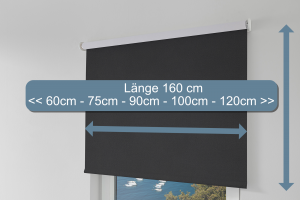 Schwarz - erfal SmartControl Homematic IP Rollo - Lnge 160 cm - Blickdicht
