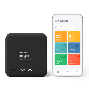 Starter Kit - Smartes Thermostat V3+ (Verkabelt) Black Edition fr Heizthermen und Fubodenheizungen