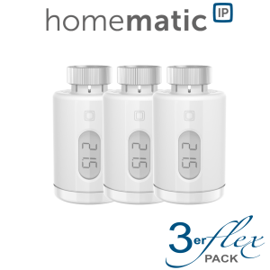 3er SET Homematic IP Smart Home Heizkrperthermostat pure, HmIP-eTRV-3