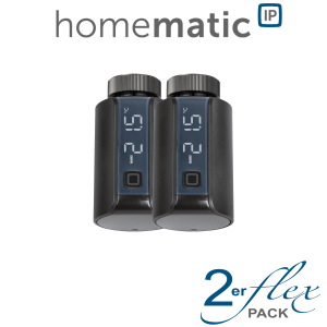 2er Set Homematic IP Smart Home Heizkrperthermostat Evo ,anthrazit-HmIP-eTRV-E-A