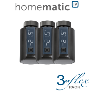 3er Set Homematic IP Smart Home Heizkrperthermostat Evo ,anthrazit-HmIP-eTRV-E-A