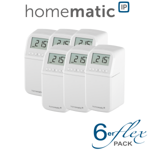 6er Set Homematic IP Heizkrperthermostat kompakt plus - HmIP-eTRV-CL
