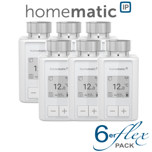 6er Set Homematic IP Smart Home Heizkrperthermostat flex HmIP-eTRV-F
