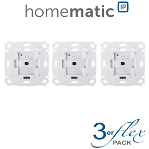 3er Set - Homematic IP Rollladenaktor fr Markenschalter HmIP-BROLL-2