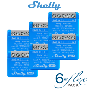 Shelly 1 Mini Gen4 - 6er Pack