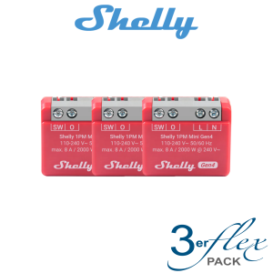Shelly 1PM Mini Gen4 - 3er Pack