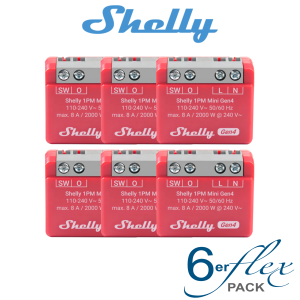 Shelly 1PM Mini Gen4 - 6er Pack