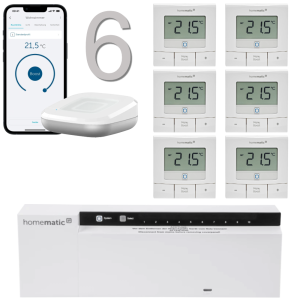 Homematic IP Funk Fubodenheizungset 6fach WTH-B