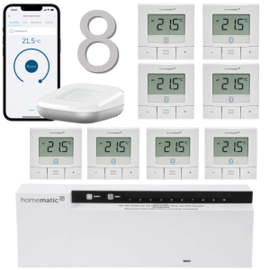 Homematic IP Funk Fubodenheizungset 8fach WTH-B