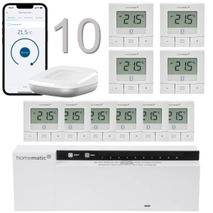 Homematic IP Funk Fubodenheizungset 10fach WTH-B