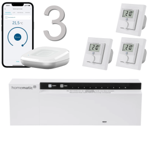 Homematic IP Funk Fu�bodenheizungset 3ach Unterputz 230V