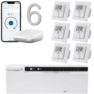 Homematic IP Funk Fubodenheizungset 6fach Unterputz 230V