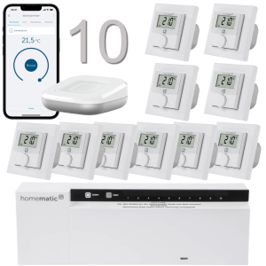 Homematic IP Funk Fubodenheizungset 10fach Unterputz 230V