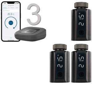 Homematic IP Evo Heizungssteuerung 3er Set, anthrazit