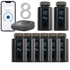 Homematic IP Evo Heizungssteuerung 8er Set, anthrazit