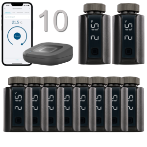 Homematic IP Evo Heizungssteuerung 10er Set, anthrazit