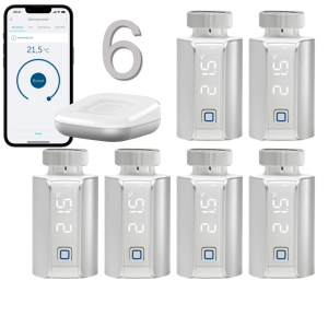 Homematic IP Evo Heizungssteuerung 6er Set, silber