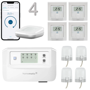 Fussbodenheizungsset motorisch C8 fr 4 Rume mit Access Point
