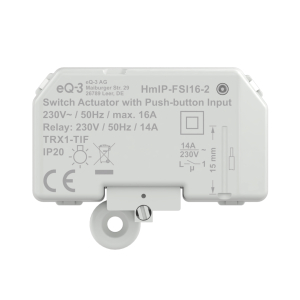 Homematic IP Schaltaktor mit Tastereingang (16 A) - Unterputz, HmIP-FSI16-2, 161848A0