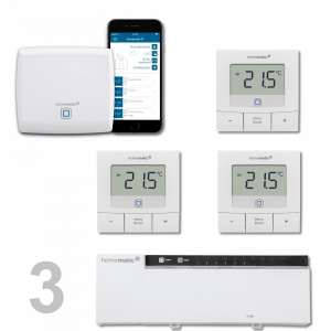 Homematic IP Funk Fubodenheizungset 3fach WTH-B