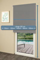 Grau - erfal SmartControl Homematic IP Rollo - Länge 230 cm - Blickdicht