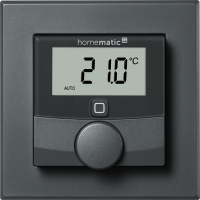 Homematic IP Wandthermostat mit Schaltausgang - fr Markenschalter, anthrazit - HmIP-BWTH-A - 159928A0