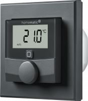 Homematic IP Wandthermostat mit Schaltausgang - fr Markenschalter, anthrazit - HmIP-BWTH-A - 159928A0