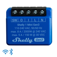 Shelly Plus 1 Mini Gen. 3 · Relais · max 8A · 1 Kanal · WLAN · BT