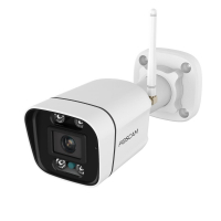 Foscam V5P 5 MP Dual-Band WLAN berwachungskamera mit integriertem Scheinwerfer und einer Alarmsirene (wei)