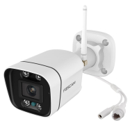 Foscam V5P 5 MP Dual-Band WLAN berwachungskamera mit integriertem Scheinwerfer und einer Alarmsirene (wei)