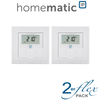 2er Set - Homematic IP Wandthermostat mit Luftfeuchtigkeitssensor - HmIP-WTH-1