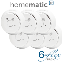 6er SET Homematic IP Rauchwarnmelder mit Q-Label HmIP-SWSD-2