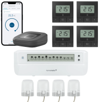 Homematic IP Fubodenheizungssteuerung motorisch fr 4 Rume WTH-B, anthrazit