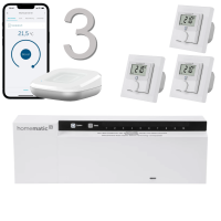 Homematic IP Funk Fubodenheizungset 3ach Unterputz 230V