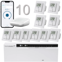 Homematic IP Funk Fubodenheizungset 10fach Unterputz 230V