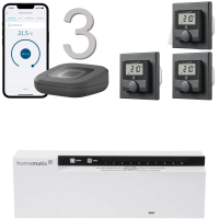 Homematic IP Funk Fubodenheizungset 3ach Unterputz 230V, anthrazit