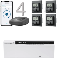 Homematic IP Funk Fubodenheizungset 4ach Unterputz 230V, anthrazit