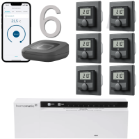 Homematic IP Funk Fubodenheizungset 6ach Unterputz 230V, anthrazit