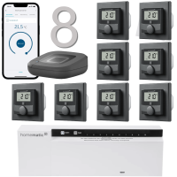 Homematic IP Funk Fubodenheizungset 8ach Unterputz 230V, anthrazit
