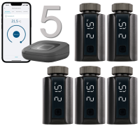 Homematic IP Evo Heizungssteuerung 5er Set, anthrazit