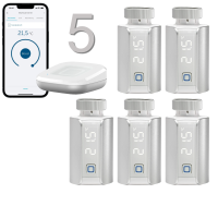 Homematic IP Evo Heizungssteuerung 5er Set, silber