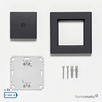 Homematic IP Smart Home Wandtaster 2-fach, anthrazit, HmIP-WRC2-A-2