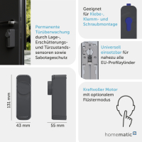 Homematic IP T�rschlossantrieb - pro, anthrazit HmIP-DLP-A