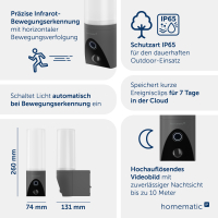 Homematic IP Au�enlichtkamera, anthrazit, HmIP-COL-A, 162948A0