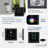 Homematic IP Glasdisplay - plus, HmIP-WGD-PL, 161937A0