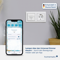 Homematic IP Universal Dimmeraufsatz - Bewegungsmelder ( HmIP-UDI-SMI55, 162335A0 )